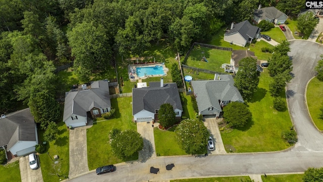 614 Beech Branch Dr, Irmo, SC 29063 - aerial view of residential area with a pool area