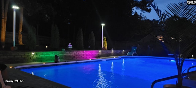 614 Beech Branch Dr, Irmo, SC 29063 - pool at twilight with an outdoor pool
