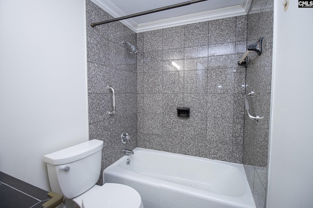 619 King St Unit 801, Columbia, SC 29205 - full bathroom featuring ornamental molding and shower / bath combination