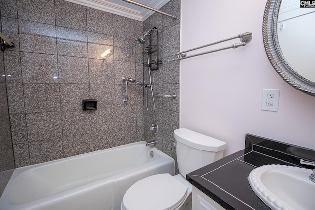 619 King St Unit 801, Columbia, SC 29205 - bathroom with crown molding, shower / bathtub combination, and vanity