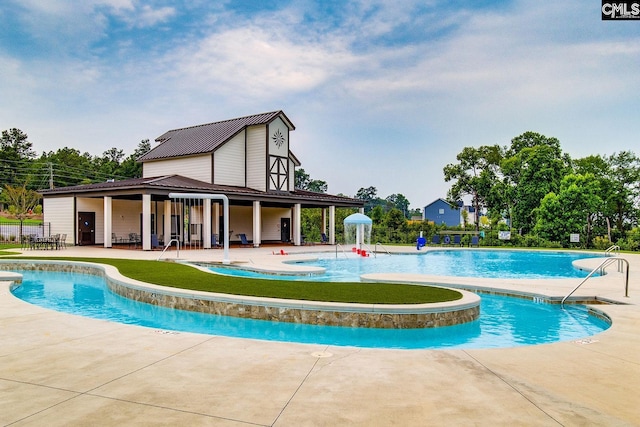 2095 County Line Trl, Elgin, SC 29045 - community pool with a patio and a yard