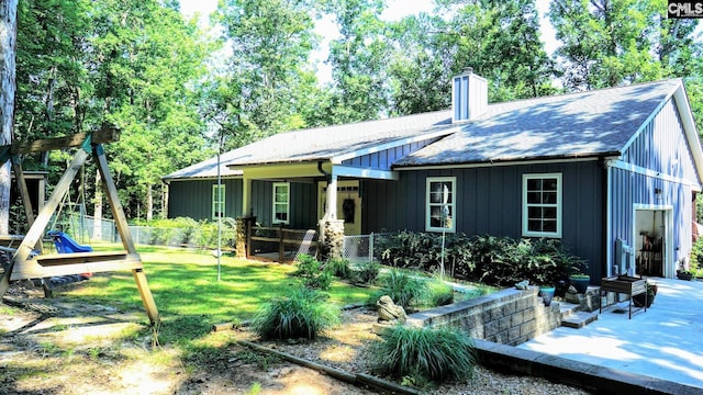 2367 Mount Pilgrim Church Rd, Prosperity, SC 29127 - back of property with a chimney and a shingled roof