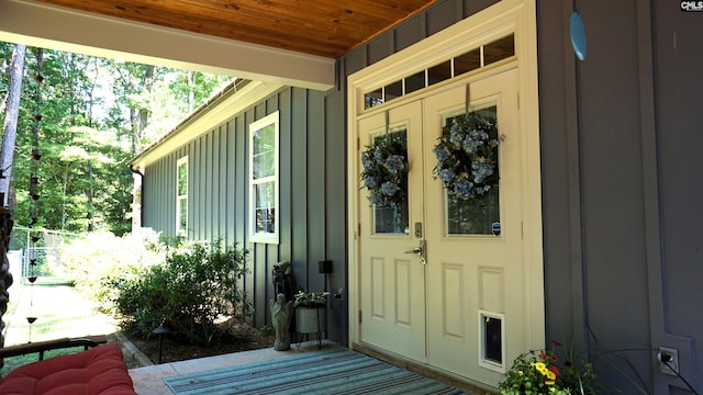 2367 Mount Pilgrim Church Rd, Prosperity, SC 29127 - view of exterior entry featuring board and batten siding