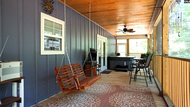 2367 Mount Pilgrim Church Rd, Prosperity, SC 29127 - sunroom featuring ceiling fan