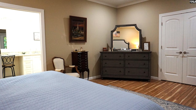 2367 Mount Pilgrim Church Rd, Prosperity, SC 29127 - bedroom featuring wood finished floors and crown molding