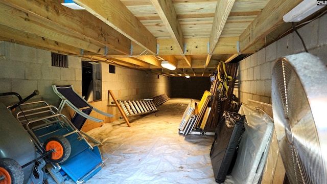 2367 Mount Pilgrim Church Rd, Prosperity, SC 29127 - unfinished below grade area featuring concrete block wall