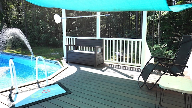 2367 Mount Pilgrim Church Rd, Prosperity, SC 29127 - wooden terrace with an outdoor pool