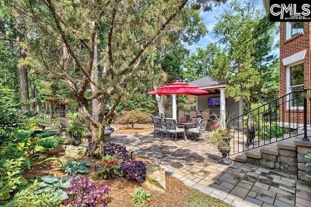 426 Turkey Point Cir, Columbia, SC 29223 - view of patio / terrace featuring stairs and outdoor dining area