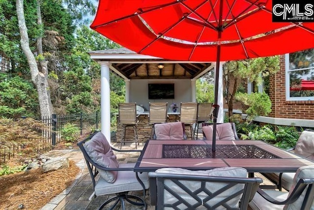 426 Turkey Point Cir, Columbia, SC 29223 - view of patio with a gazebo and outdoor dining space