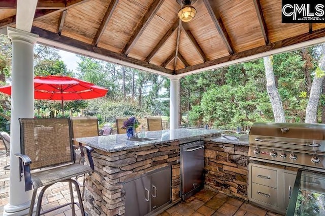 426 Turkey Point Cir, Columbia, SC 29223 - view of patio / terrace with a gazebo and an outdoor kitchen