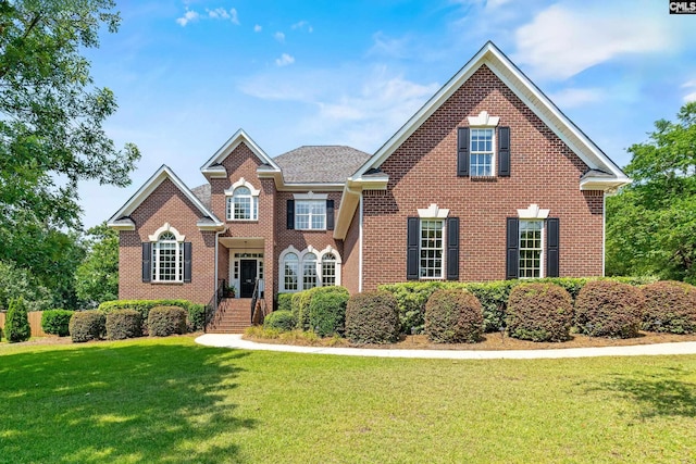 132 Alston Cir, Lexington, SC 29072 - georgian-style home featuring a front lawn and brick siding