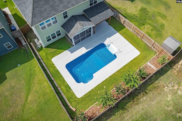 4040 Summerland Way, Elgin, SC 29045 - view from above of property with a pool area