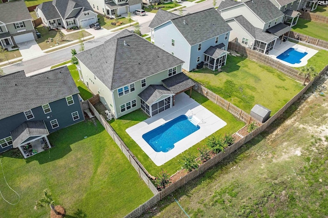 4040 Summerland Way, Elgin, SC 29045 - aerial perspective of suburban area featuring a pool