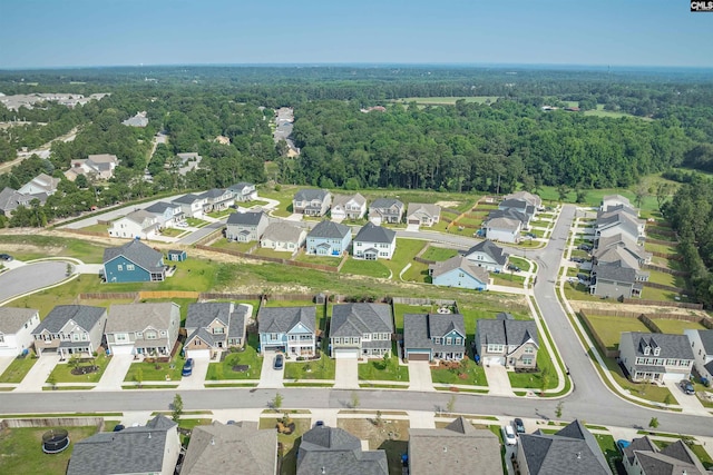 4040 Summerland Way, Elgin, SC 29045 - aerial overview of property's location with nearby suburban area and a heavily wooded area