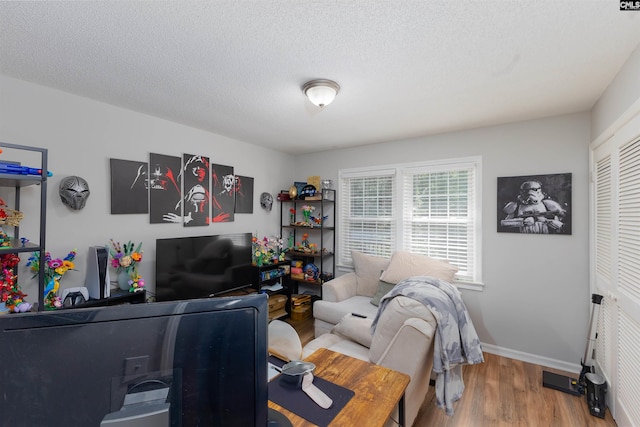 131 Firebranch St, Columbia, SC 29212 - living area featuring wood finished floors and a textured ceiling