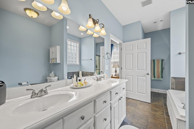 2 Middleton Dr, Lugoff, SC 29078 - bathroom featuring a bath and double vanity