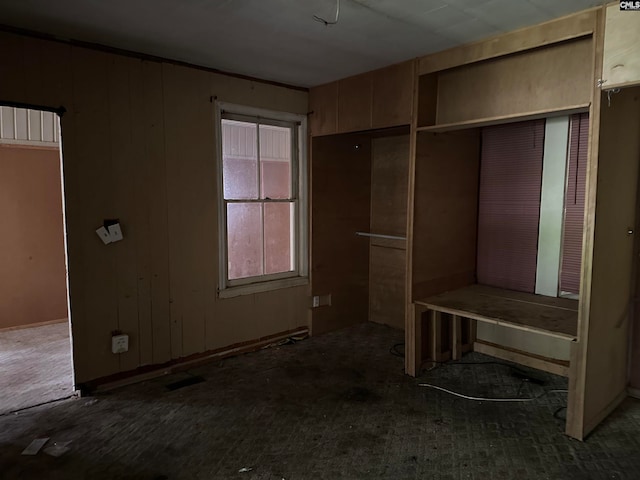 2601 Myrtle St, Newberry, SC 29108 - unfurnished bedroom with wooden walls