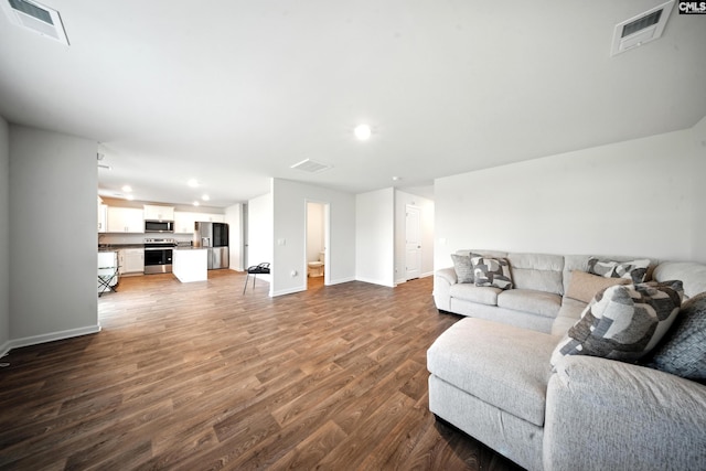 2416 Newberry Landing Cir, Newberry, SC 29108 - living room featuring wood finished floors and recessed lighting