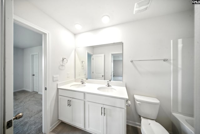 2416 Newberry Landing Cir, Newberry, SC 29108 - bathroom with double vanity and toilet