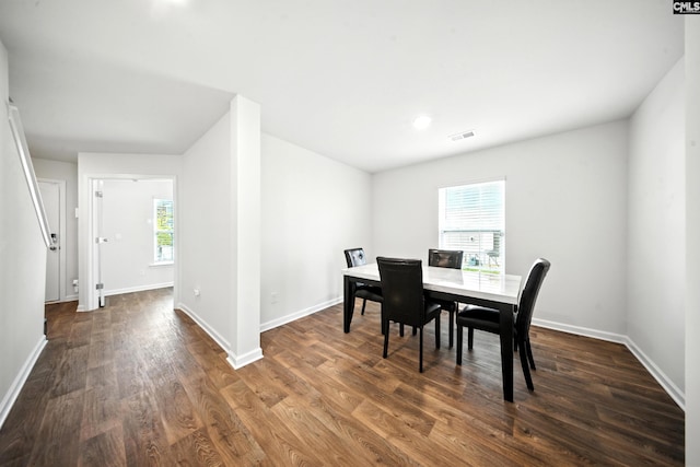 2416 Newberry Landing Cir, Newberry, SC 29108 - dining room featuring healthy amount of natural light and dark wood-style flooring