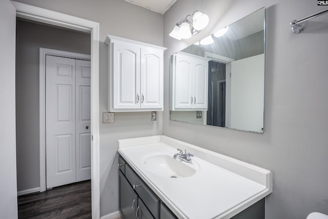 1426 B Ave, West Columbia, SC 29169 - bathroom featuring vanity and wood finished floors