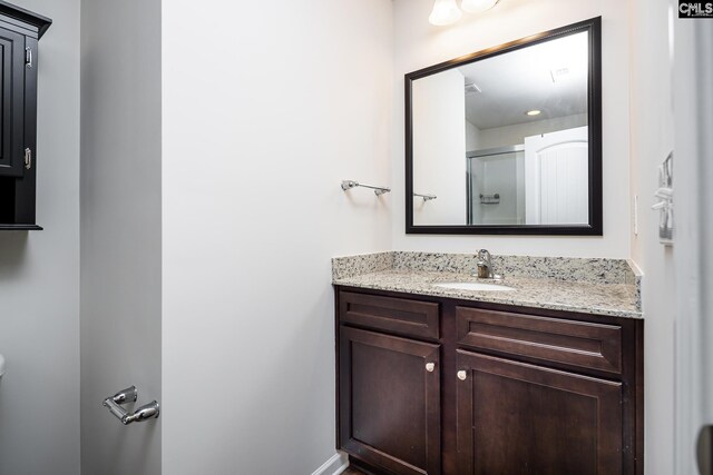 116 Silver Run Pl, West Columbia, SC 29169 - bathroom with vanity and a shower with door