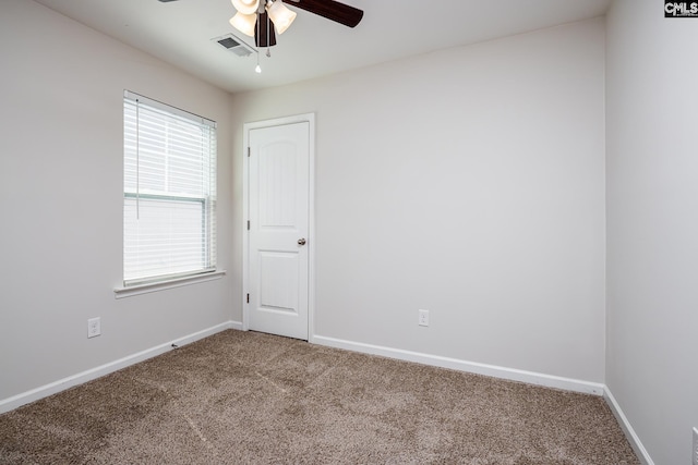 116 Silver Run Pl, West Columbia, SC 29169 - spare room featuring a ceiling fan and carpet floors