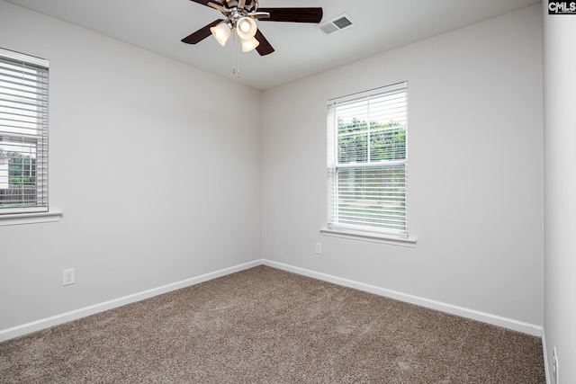 116 Silver Run Pl, West Columbia, SC 29169 - carpeted empty room featuring ceiling fan and baseboards