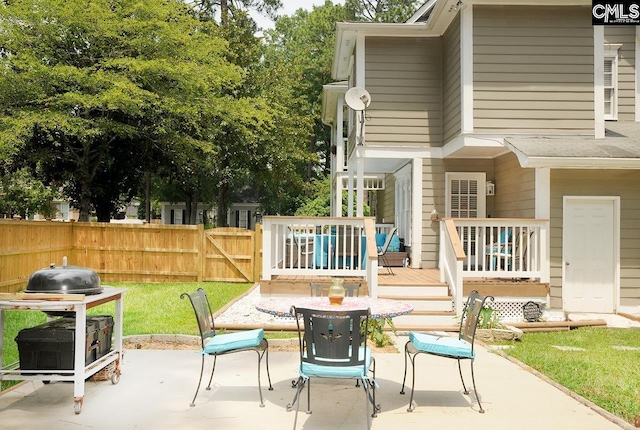 5 Eastpine Ct, Columbia, SC 29212 - view of patio featuring a deck, a gate, and area for grilling