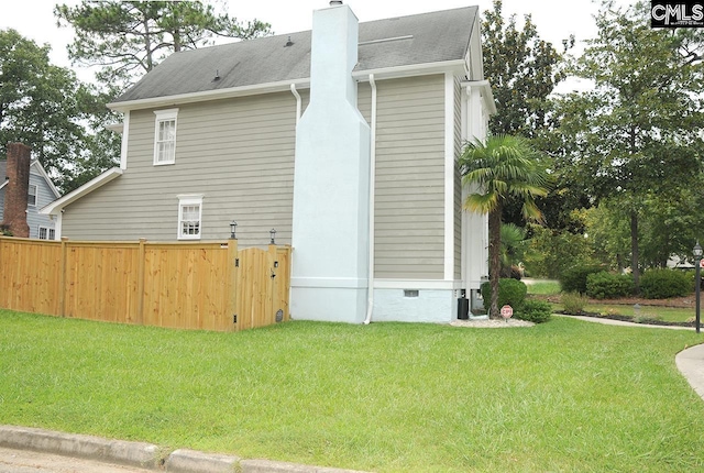 5 Eastpine Ct, Columbia, SC 29212 - view of home's exterior featuring crawl space, a chimney, and a shingled roof