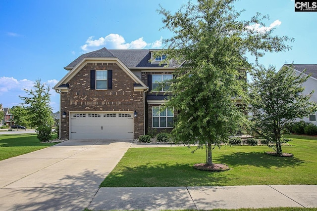 576 Maple Valley Loop, Blythewood, SC 29016 - view of front of house featuring concrete driveway, a front lawn, and an attached garage