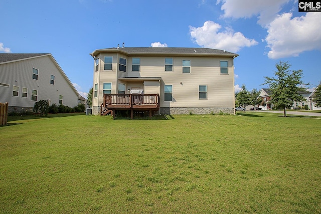 576 Maple Valley Loop, Blythewood, SC 29016 - back of house featuring a yard and a wooden deck
