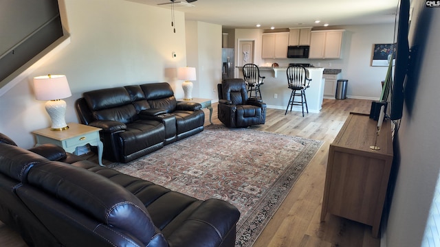 255 Common Reed Dr, Gilbert, SC 29054 - living room featuring light wood-style floors and recessed lighting
