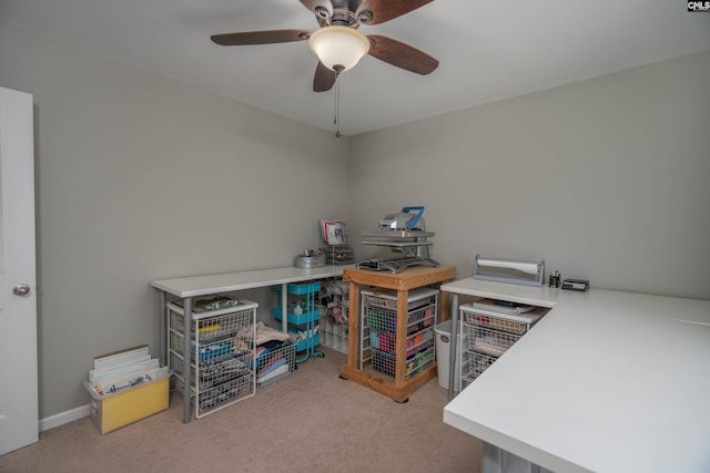 611 Colony Lakes Dr, Lexington, SC 29073 - carpeted office space featuring ceiling fan