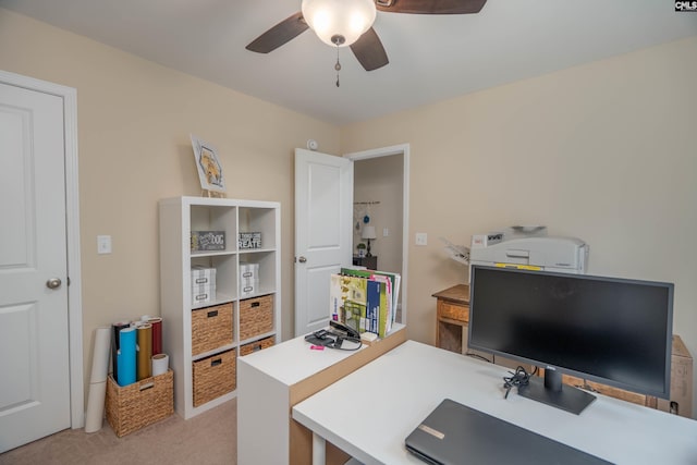 611 Colony Lakes Dr, Lexington, SC 29073 - office area featuring ceiling fan and light colored carpet