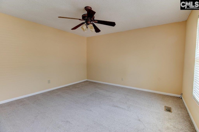 125 Durham Creek Ct, Columbia, SC 29229 - empty room featuring carpet flooring, ceiling fan, and a textured ceiling