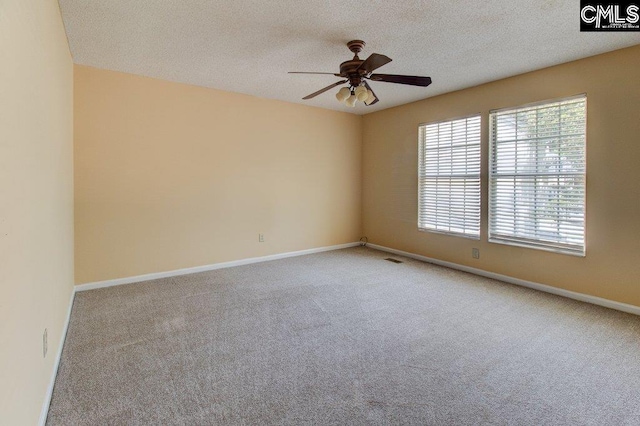 125 Durham Creek Ct, Columbia, SC 29229 - unfurnished room with ceiling fan, carpet floors, and a textured ceiling