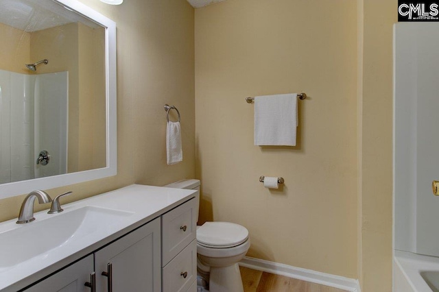 125 Durham Creek Ct, Columbia, SC 29229 - full bathroom with vanity, a shower, wood finished floors, and a bath