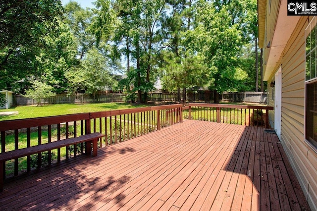 125 Durham Creek Ct, Columbia, SC 29229 - wooden terrace featuring a fenced backyard