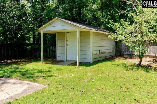 125 Durham Creek Ct, Columbia, SC 29229 - view of shed featuring a fenced backyard