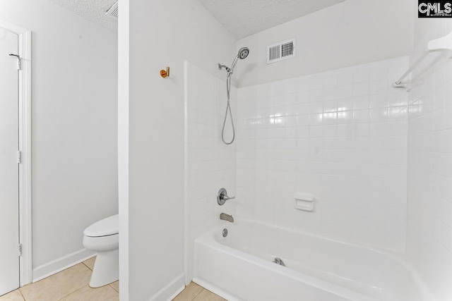9829 Highgate Rd, Columbia, SC 29223 - full bath featuring a textured ceiling, tile patterned floors, and bathtub / shower combination