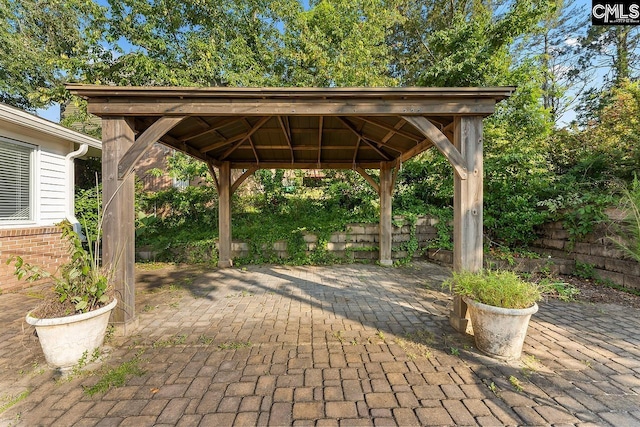 9829 Highgate Rd, Columbia, SC 29223 - view of patio / terrace featuring a gazebo