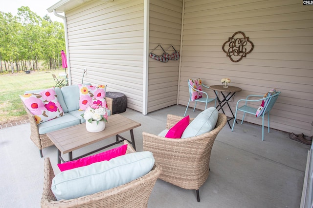 140 Green Ivy Ct, Camden, SC 29020 - view of patio featuring an outdoor living space