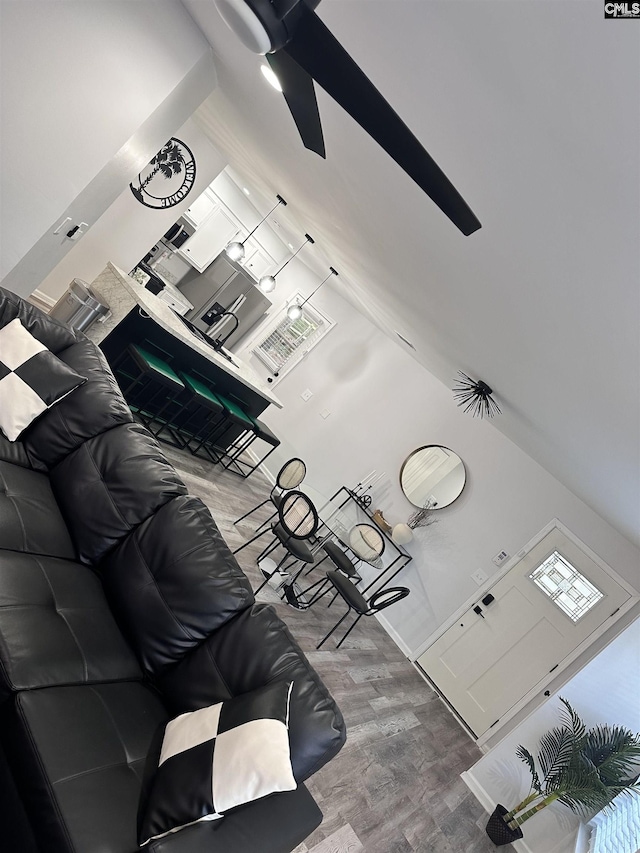 5 Battery Walk Ct Unit B, Columbia, SC 29212 - detailed view of wood finished floors and ceiling fan