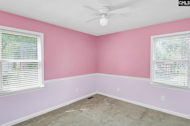 263 Sausage Ln, West Columbia, SC 29170 - carpeted spare room featuring plenty of natural light and a ceiling fan