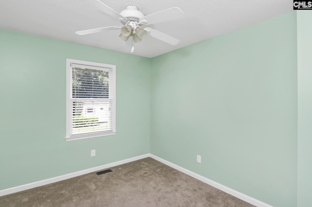 263 Sausage Ln, West Columbia, SC 29170 - carpeted empty room featuring ceiling fan and a textured ceiling