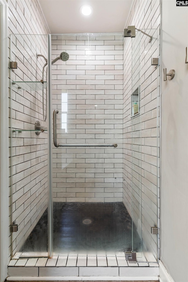 2203 Newberry Landing Cir, Newberry, SC 29108 - full bathroom with a shower stall and recessed lighting