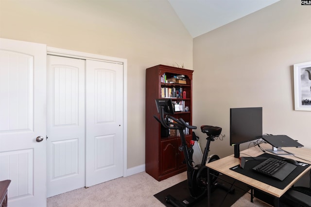 2203 Newberry Landing Cir, Newberry, SC 29108 - office area with light carpet and high vaulted ceiling