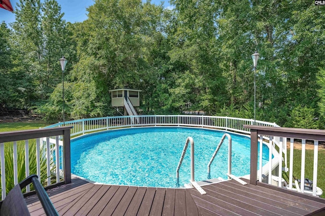 1140 Counts Ferry Rd, Lexington, SC 29072 - view of pool with a wooden deck