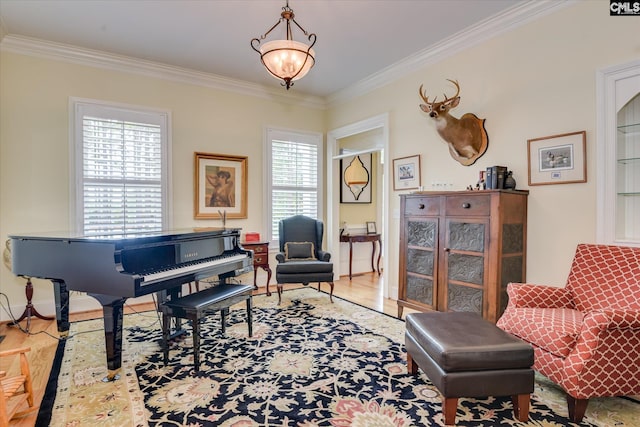 3450 Summerland Hwy, Leesville, SC 29070 - sitting room featuring ornamental molding and wood finished floors